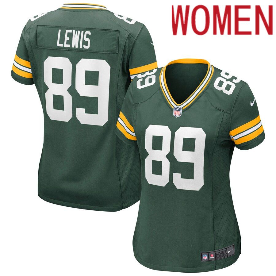 Women Green Bay Packers #89 Marcedes Lewis Nike Green Game NFL Jersey